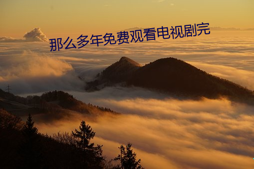 那麽多年免費觀看電視劇完